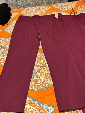 Scrubstar Women’s Straight Leg Scrub Pants Wine color